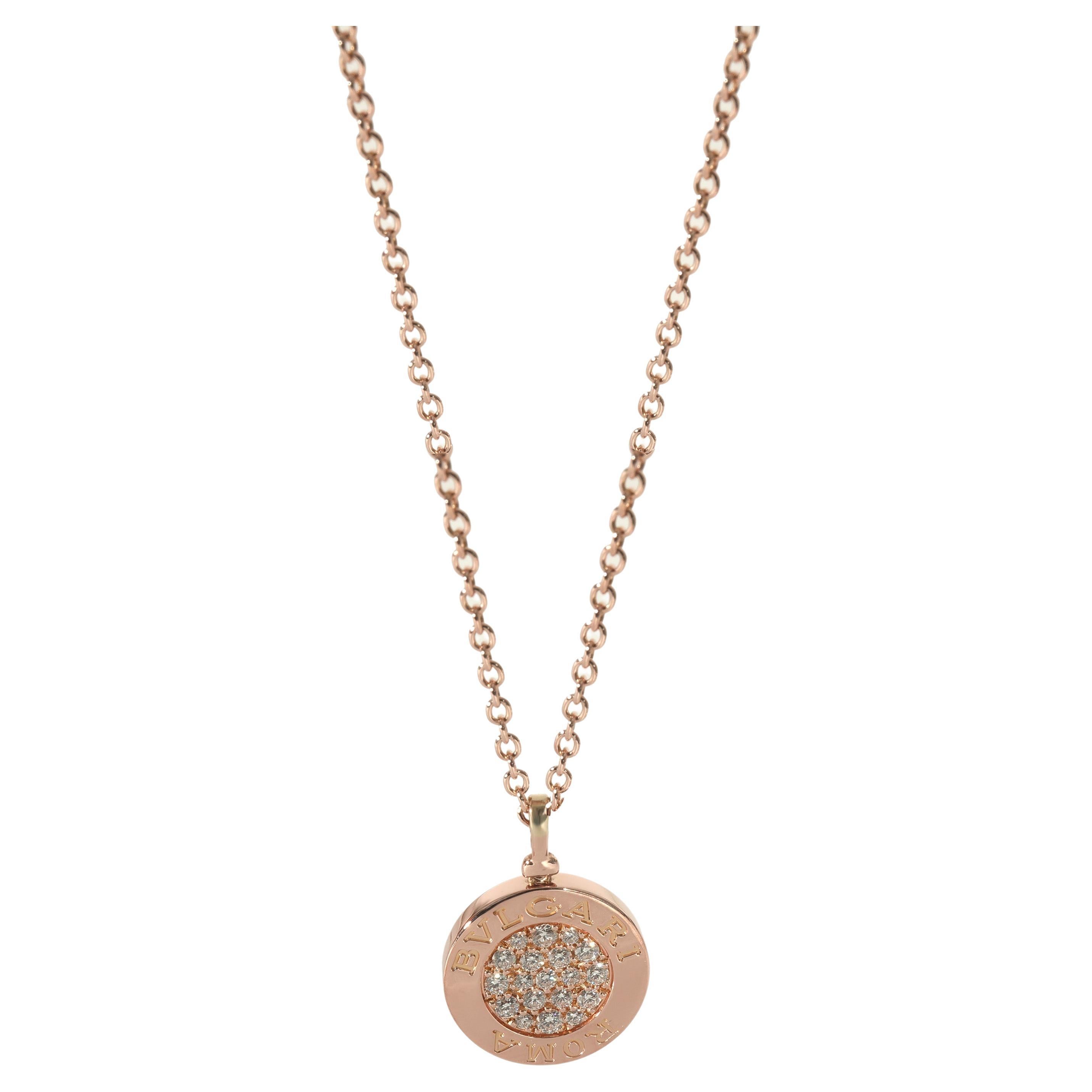 Bvlgari Bvlgari Diamond Necklace in 18k Rose Gold 0.34 Ctw
