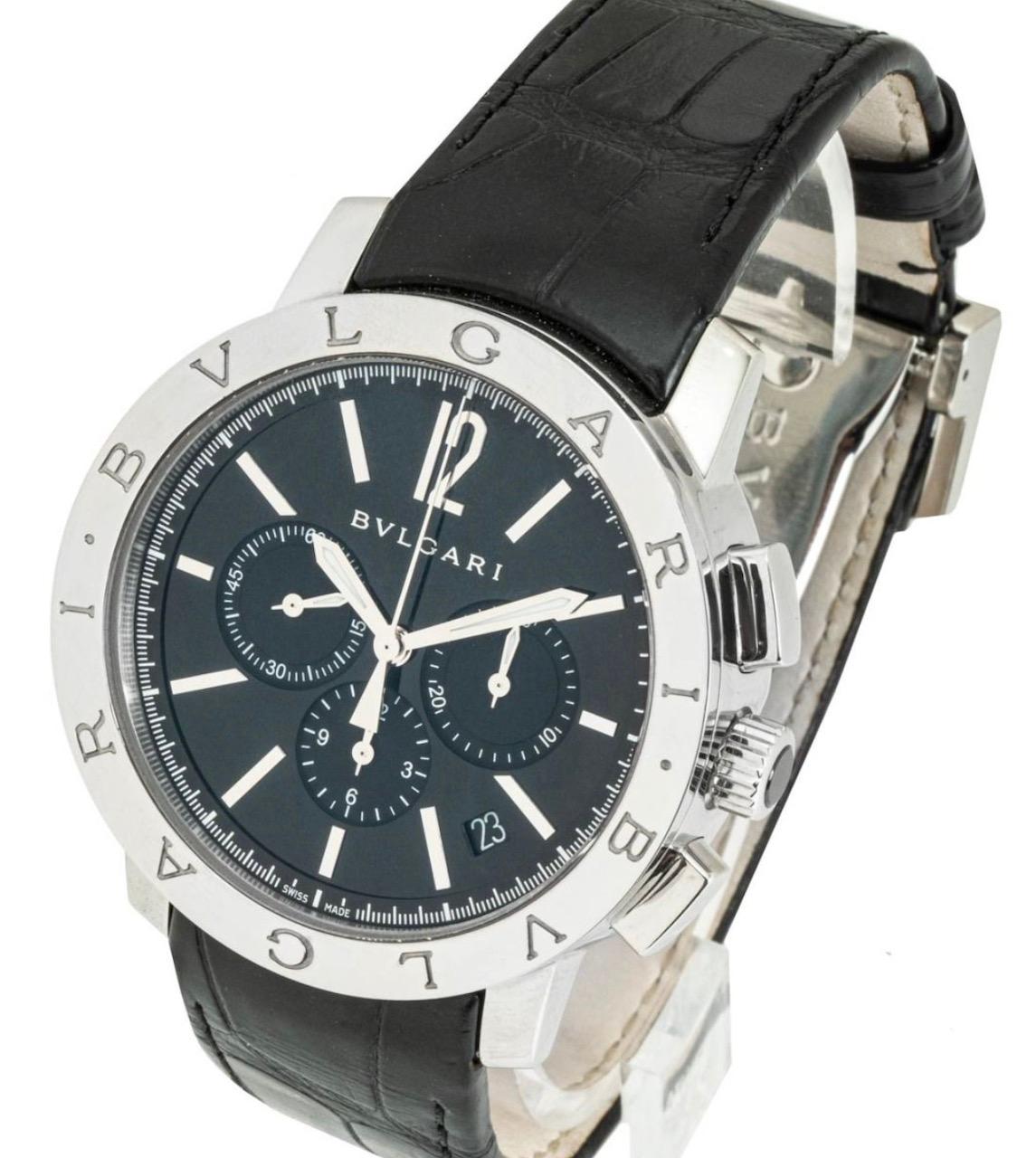 Bvlgari Chronograph 102043 Watch In Excellent Condition For Sale In London, GB