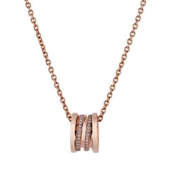 Bvlgrai Rose Gold B. Zero Pendant Necklace