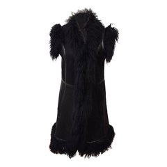 B&W Sheepskin Gilet Size M