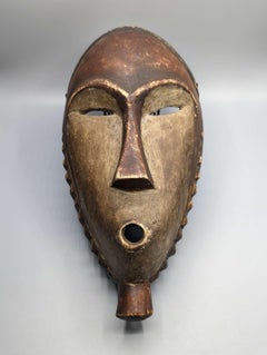 Bwami Society Carved Wooden Mask, Lega People, Congo