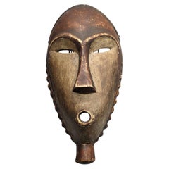 Bwami Society Carved Wooden Mask, Lega People, Congo