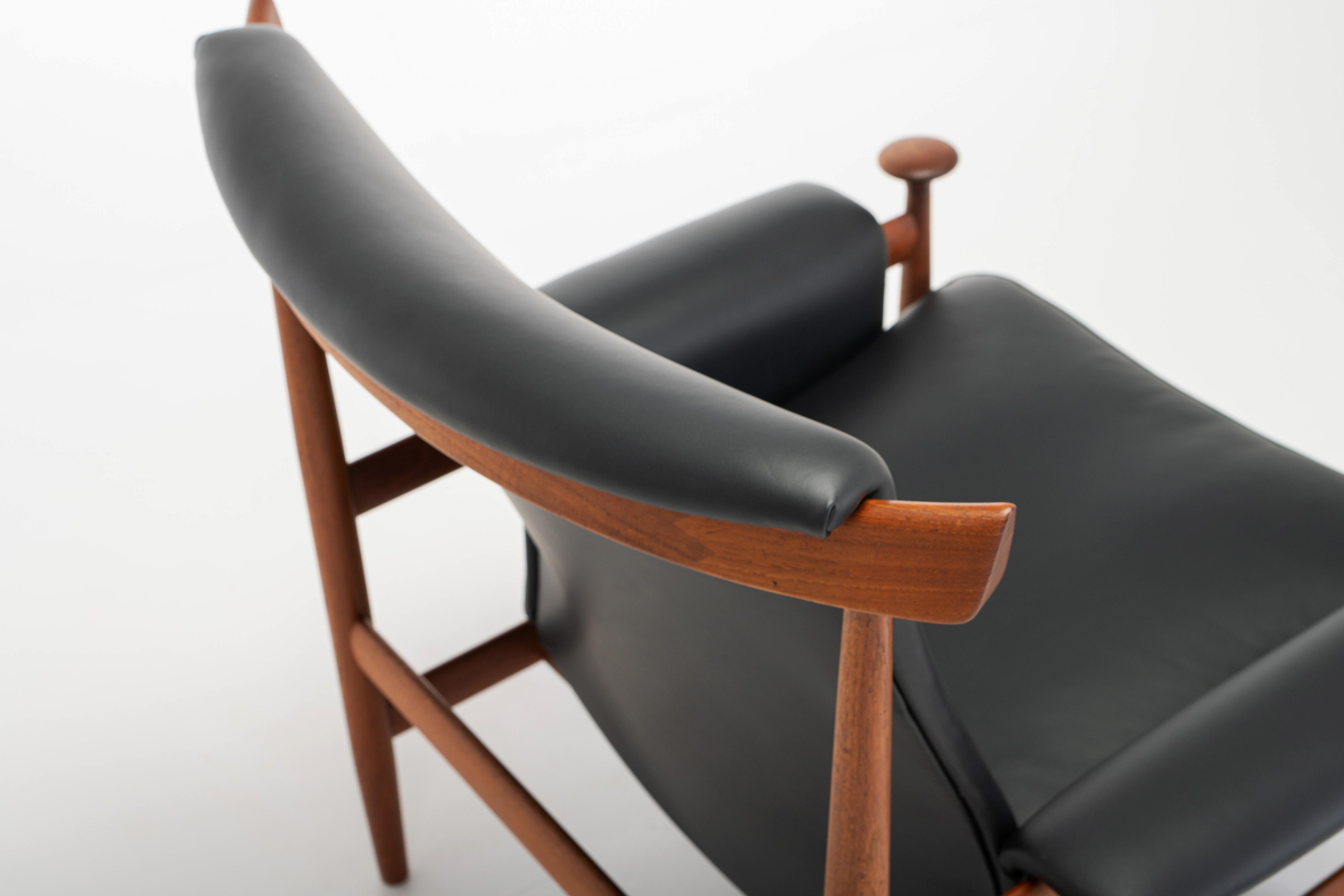 Bwana Lounge Chair and ottoman by Finn Juhl for France & Son, Denmark, 1960s For Sale 3
