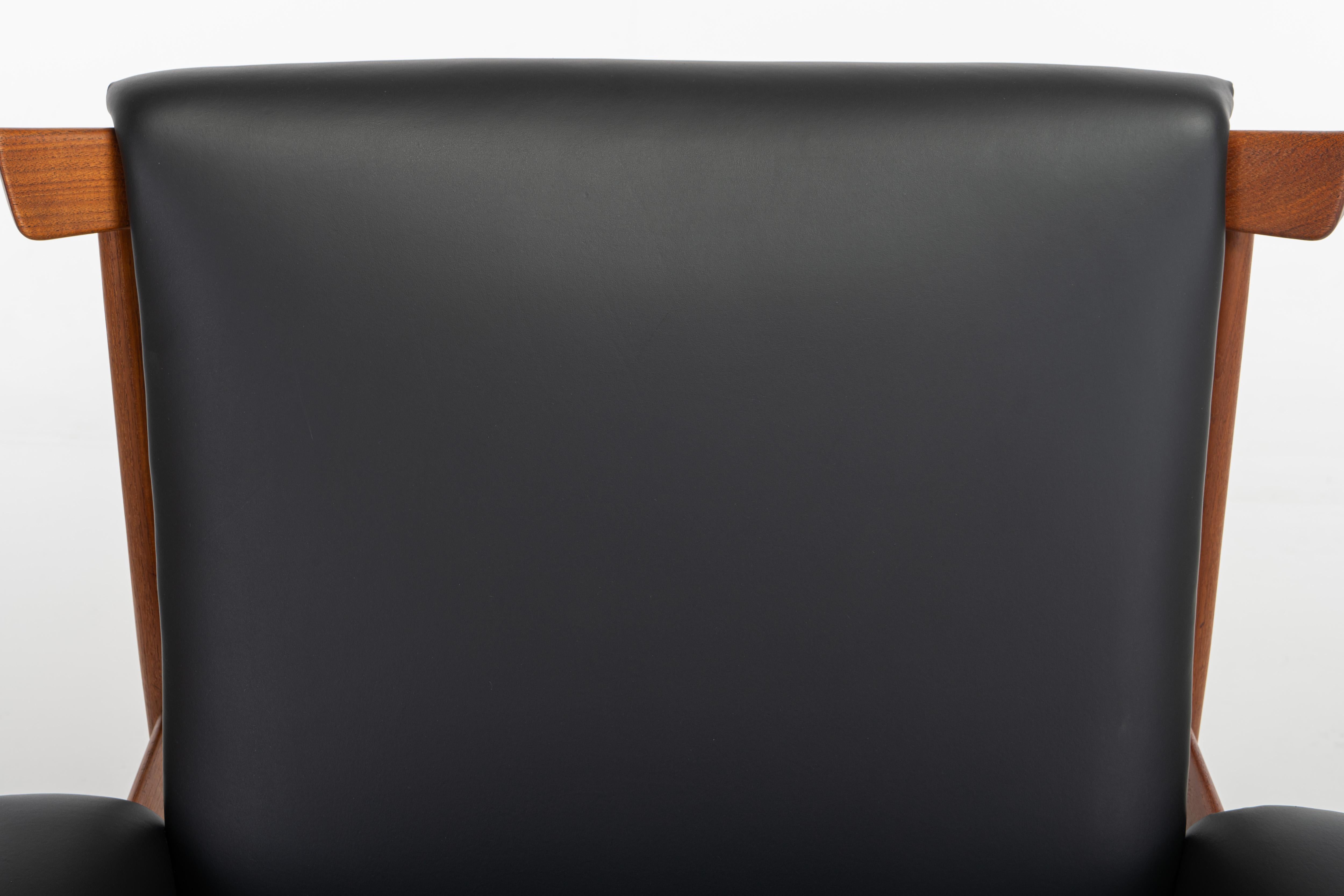Bwana Lounge Chair and ottoman by Finn Juhl for France & Son, Denmark, 1960s For Sale 4
