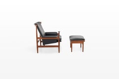 Bwana Lounge Chair and ottoman by Finn Juhl for France & Son, Denmark, 1960s