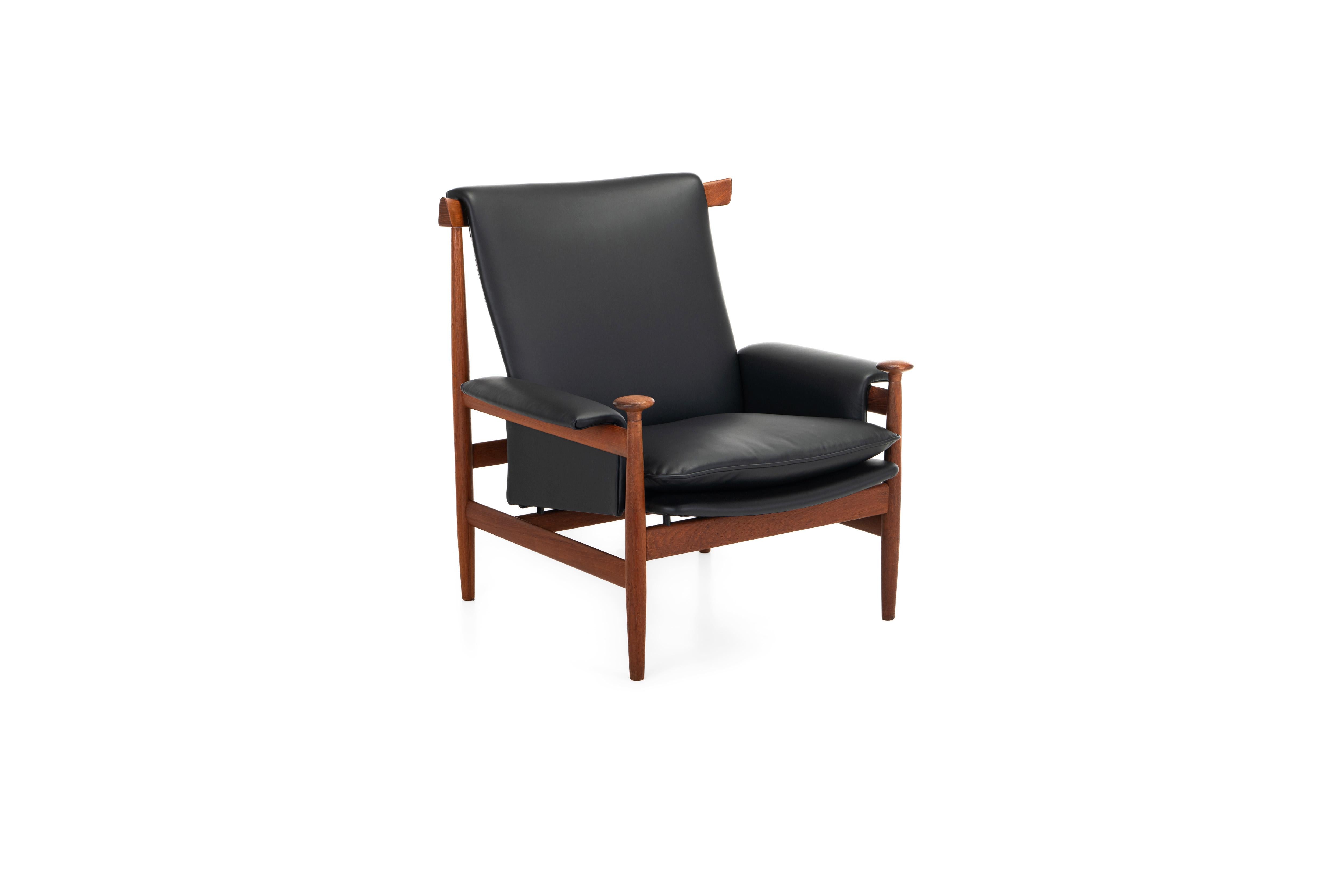 Danish Bwana Lounge Chair and ottoman by Finn Juhl for France & Son, Denmark, 1960s For Sale
