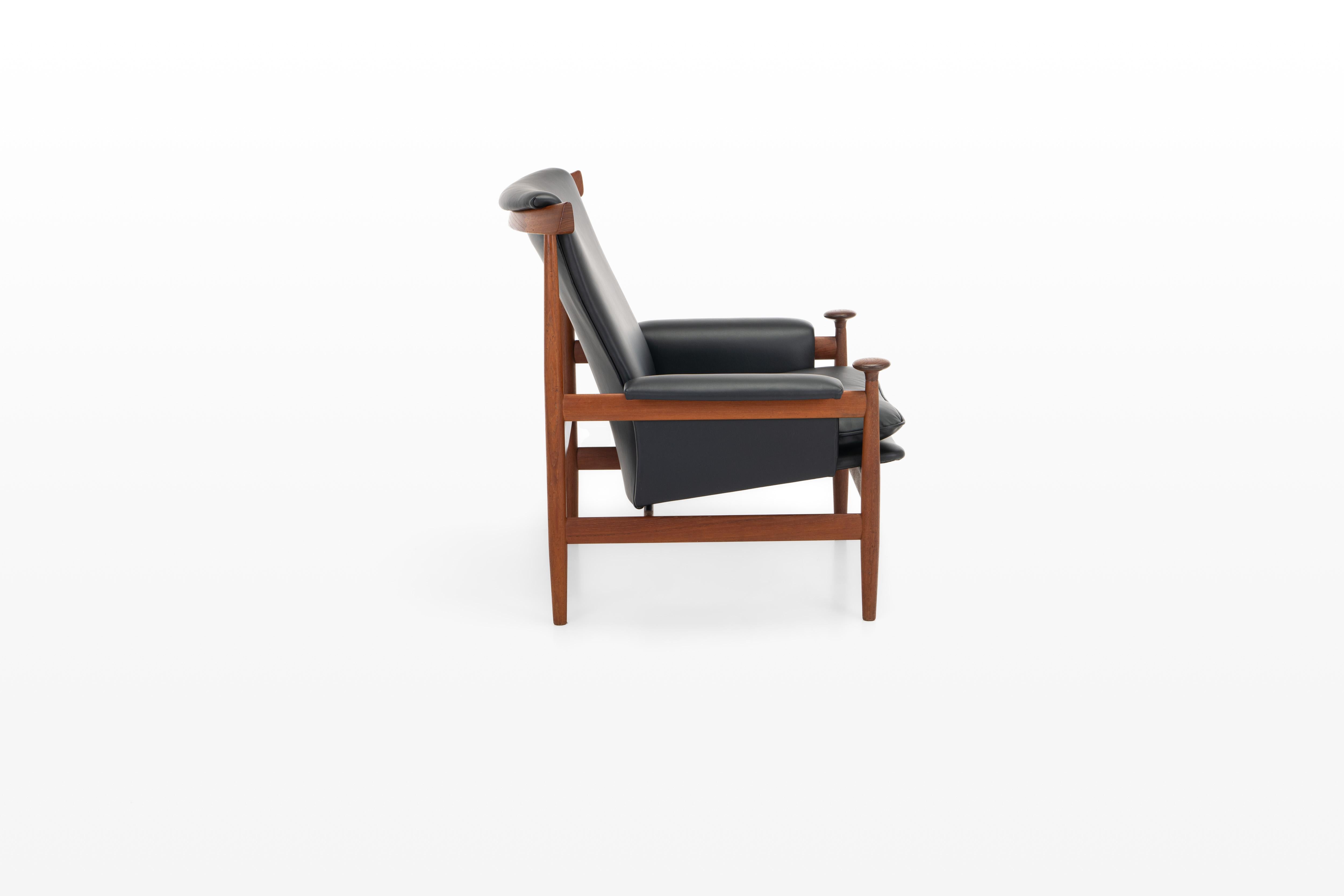 Bwana Lounge Chair and ottoman by Finn Juhl for France & Son, Denmark, 1960s In Good Condition For Sale In Ranst, VAN