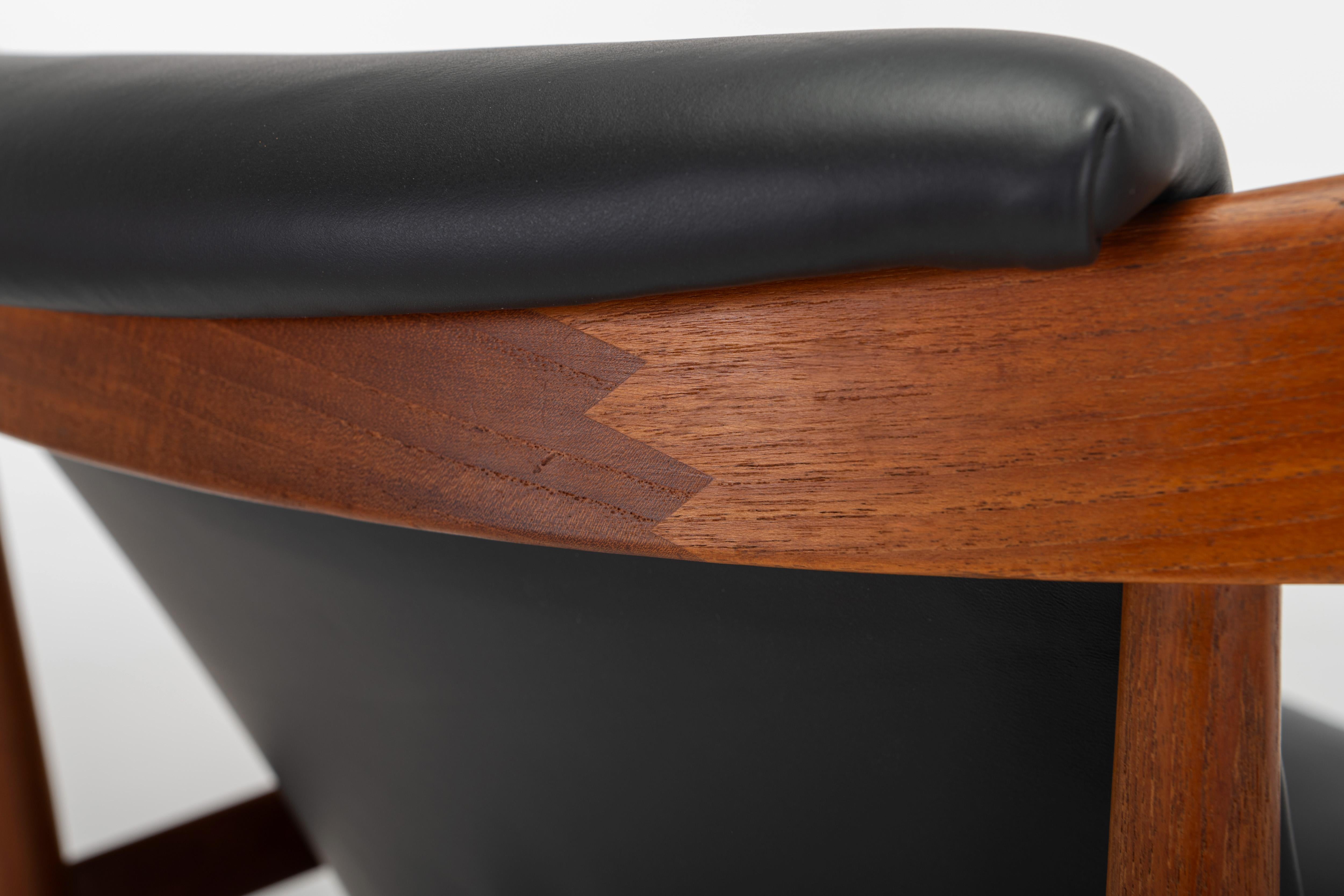 Bwana Lounge Chair and ottoman by Finn Juhl for France & Son, Denmark, 1960s For Sale 1
