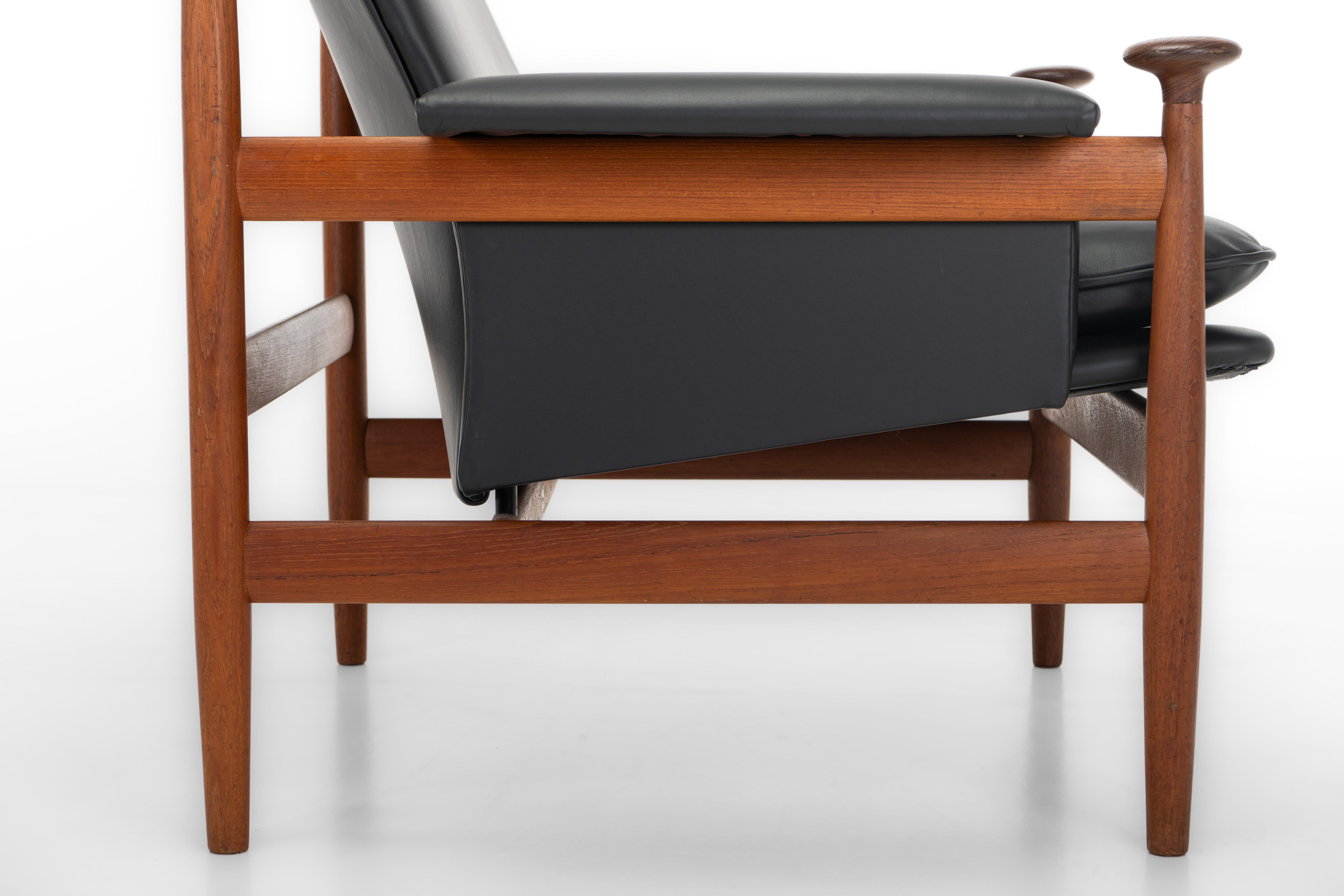 Bwana Lounge Chair and ottoman by Finn Juhl for France & Son, Denmark, 1960s For Sale 2