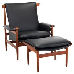 Bwana Lounge Chair and ottoman by Finn Juhl for France & Son, Denmark, 1960s