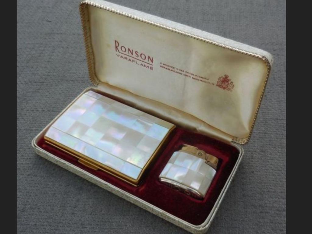 vintage mother of pearl cigarette case