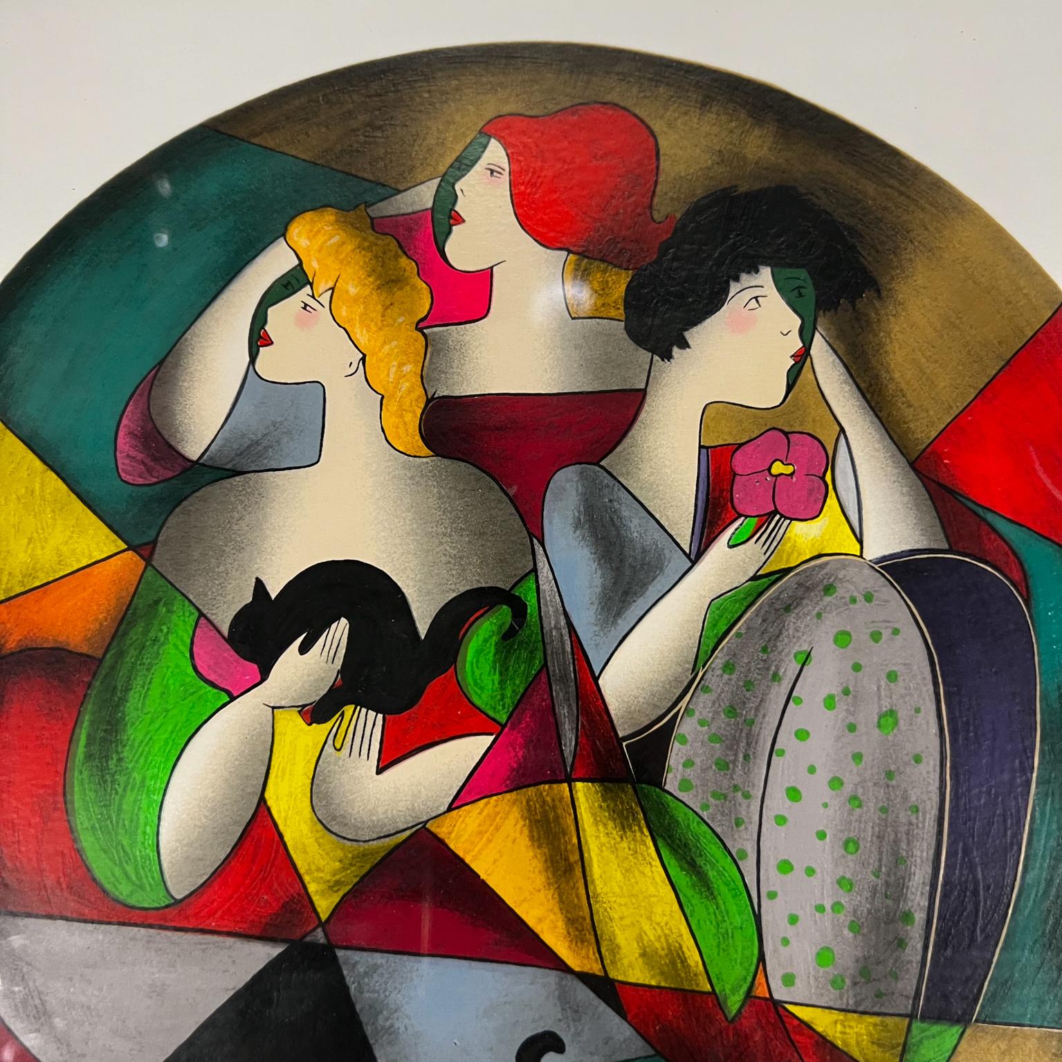by Artist Linda Le Kinff Les 3 Graces Limited Edition Serigraph Signed 3