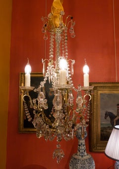Gilt-Bronze and Cut Crystal Chandelier by Cristalleries De Baccarat, circa 1900