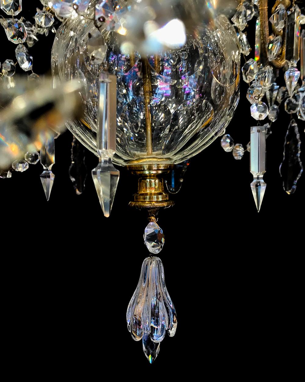 By Cristalleries de Baccarat Mid-19th Century, Bronze and Crystal Chandelier 3