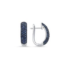 Pendientes de oro de 18 quilates con palanca de zafiro de 1,11 ct de Emre Osmanlar