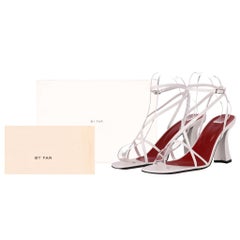 By Far Leather Strappy Sandals With A Geometric Heel