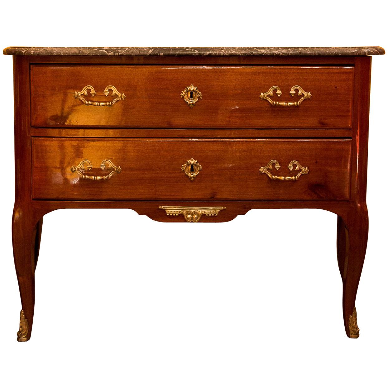 By François Bayer, French Transition Period Bloodwood and Mahogany Commode