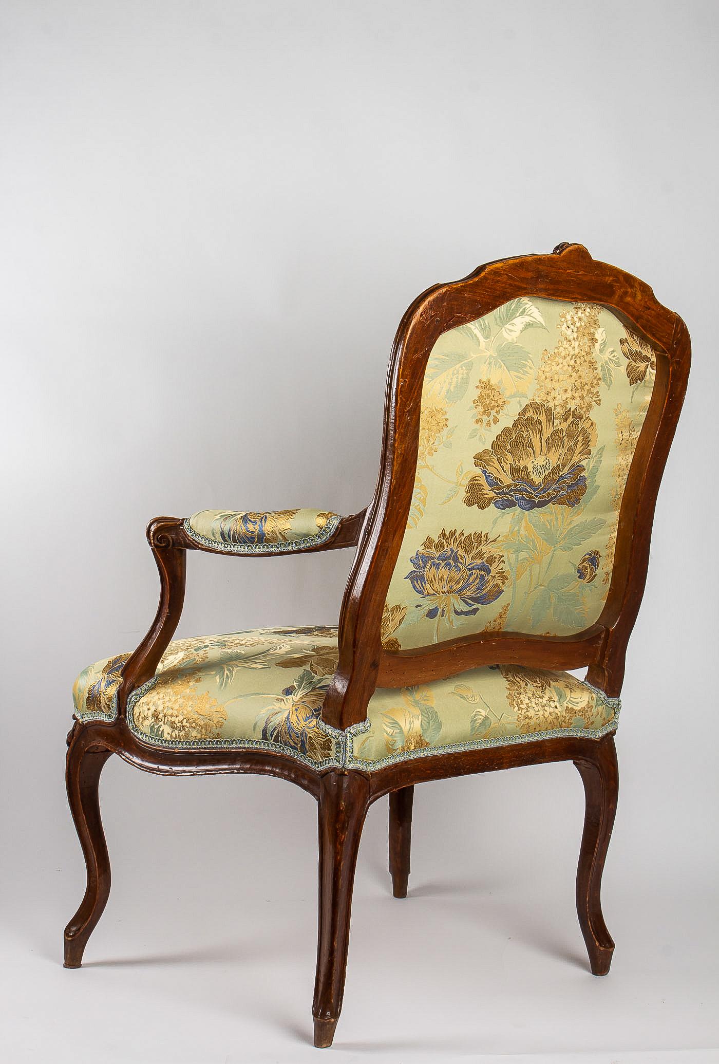 Louis XV Period Set of 4 of Large Armchairs, circa 1766-1770 by Louis Delanois For Sale 5