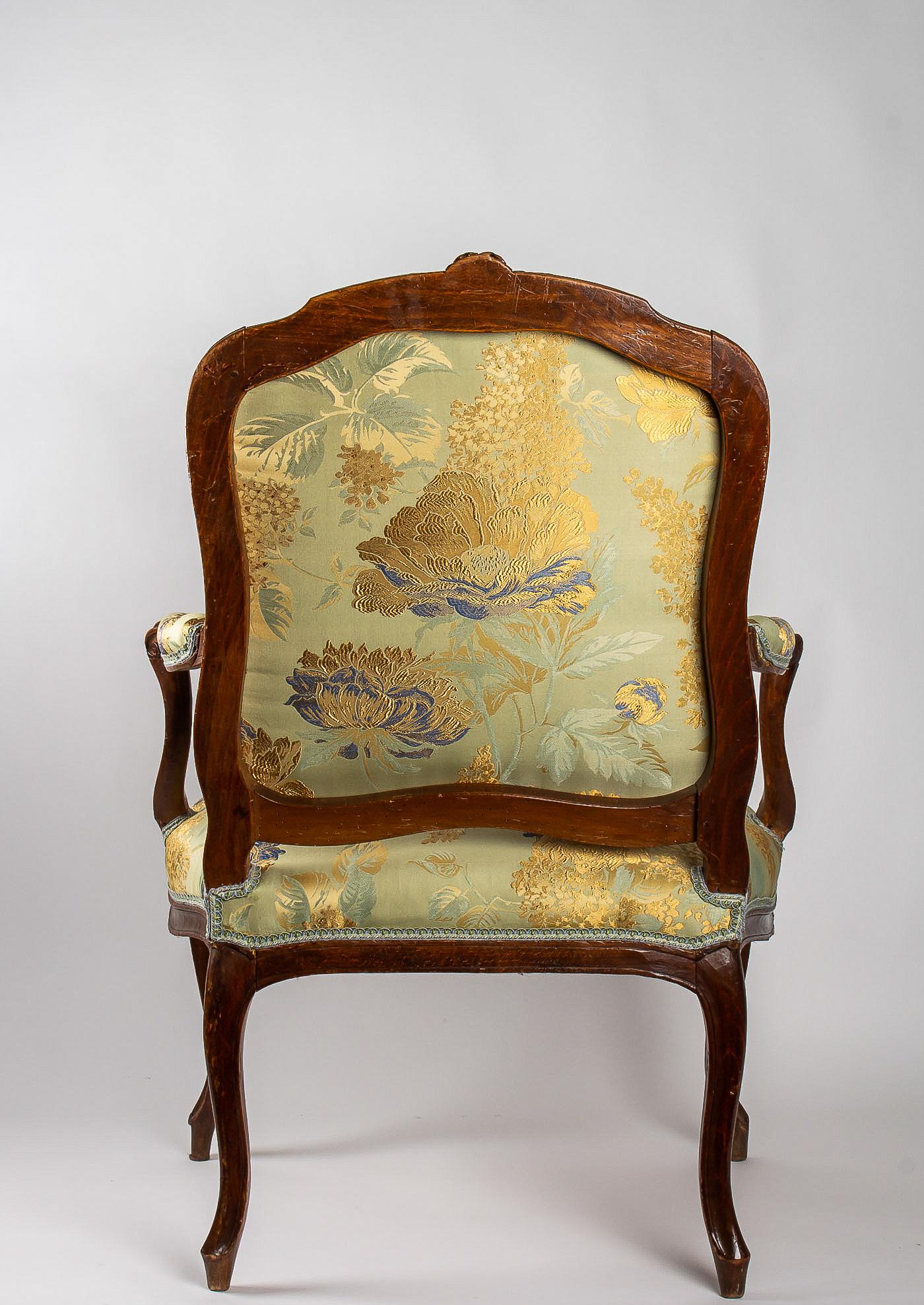 Louis XV Period Set of 4 of Large Armchairs, circa 1766-1770 by Louis Delanois For Sale 6