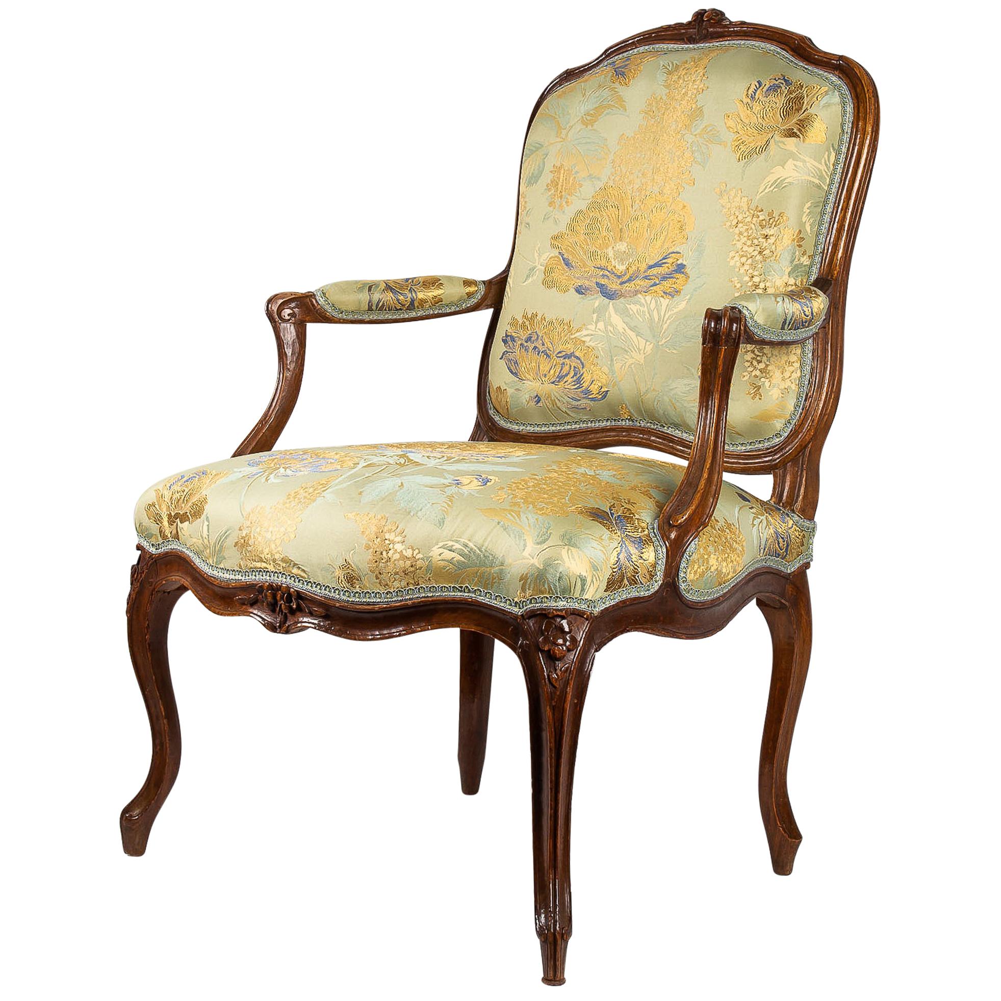 Louis XV Period Set of 4 of Large Armchairs, circa 1766-1770 by Louis Delanois For Sale