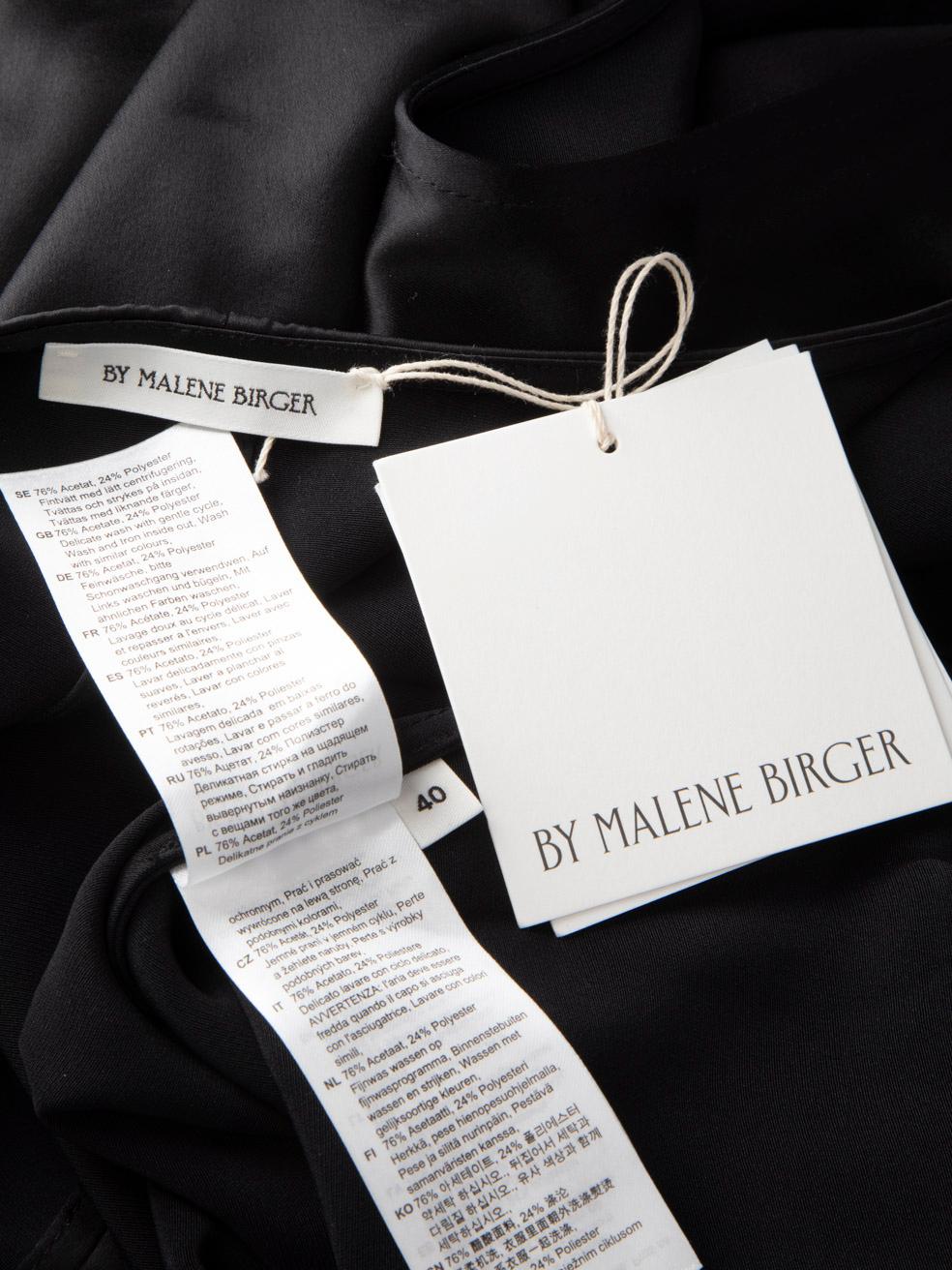 By Malene Birger Vestido Midi Satén Negro Talla L 1