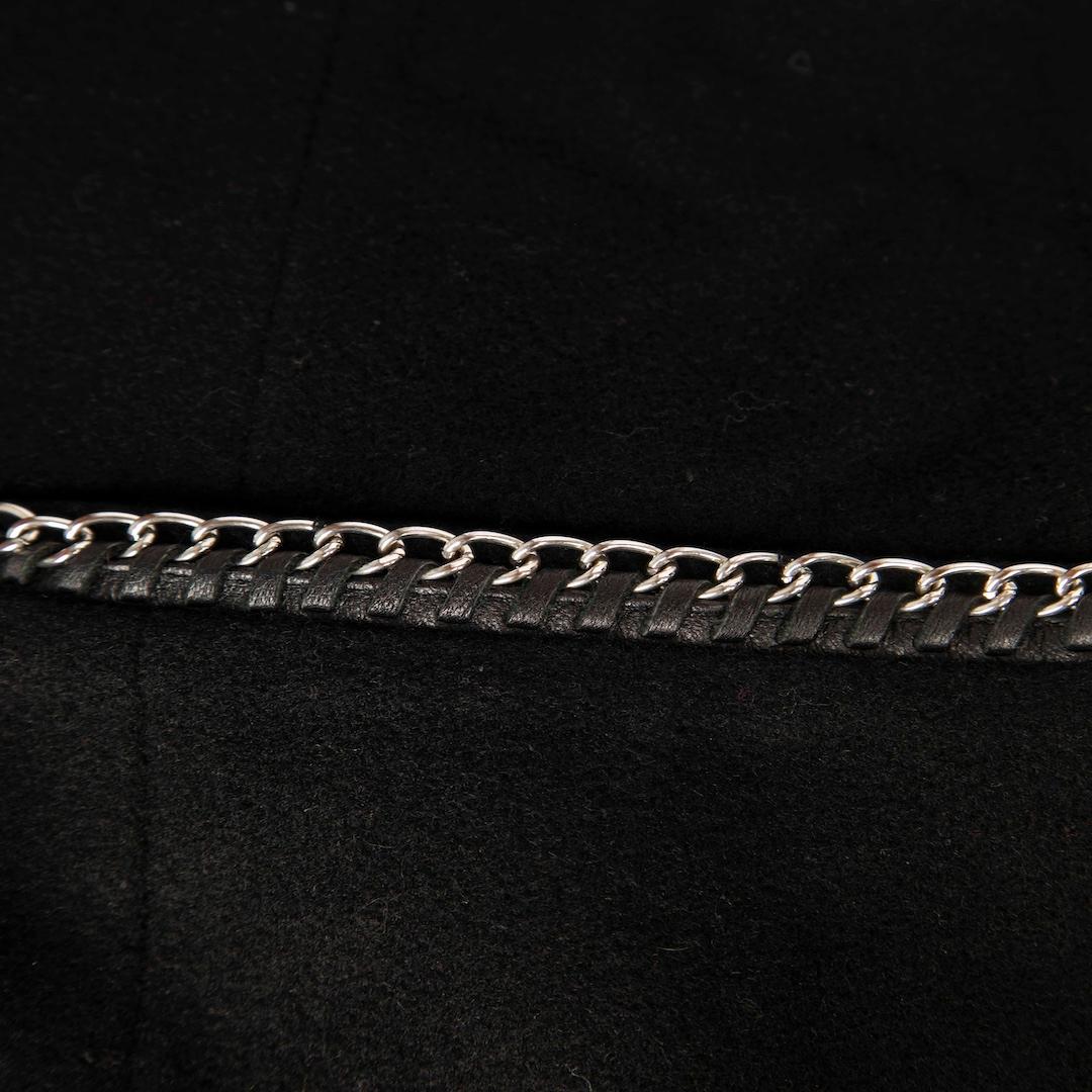 By Malene Birger Black Wool Chain Trim Coat Size S In Good Condition In London, GB
