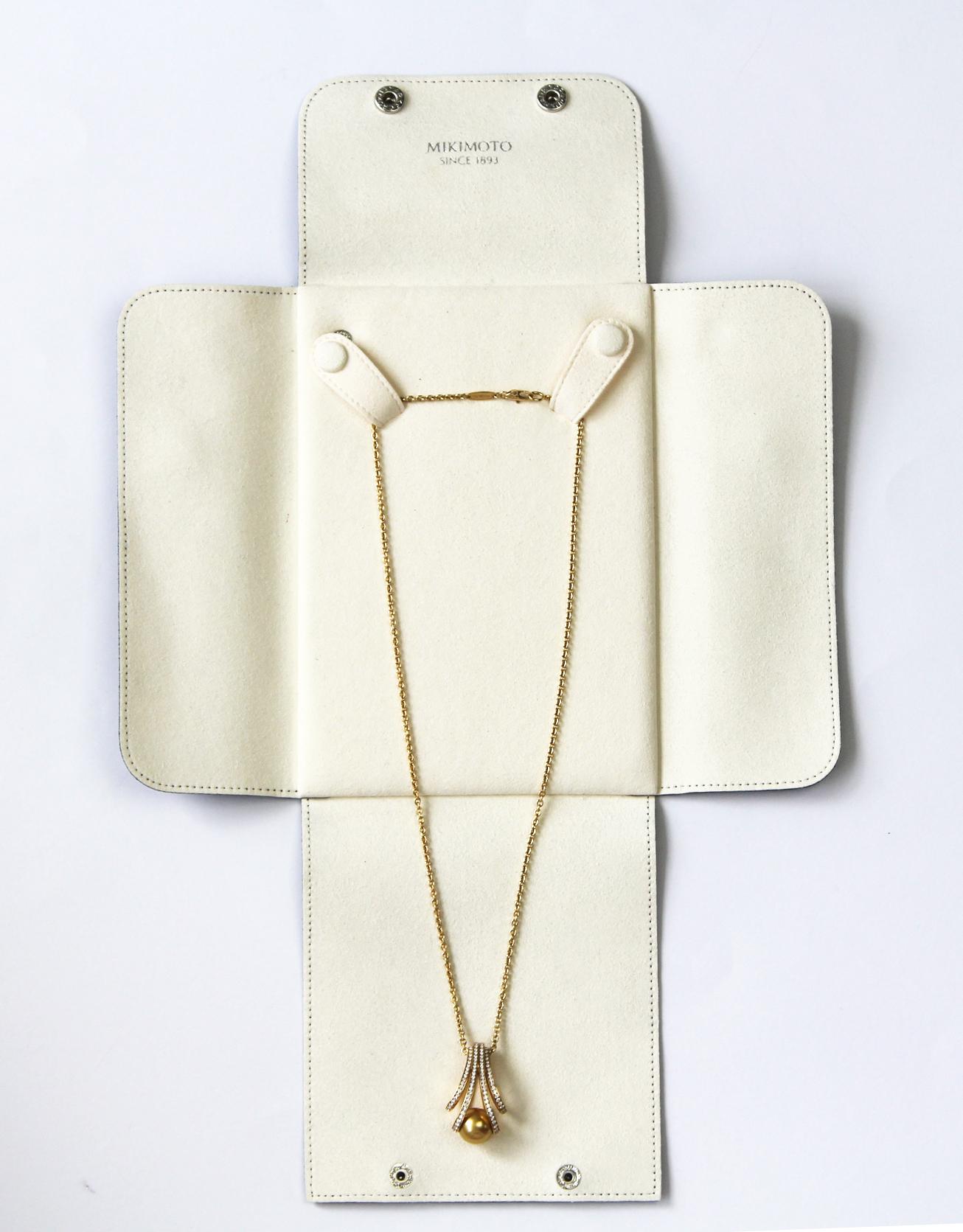 Women's Mikimoto South-Sea Gold Pearl & Diamond ‘World of Creativity’ Pendant - 18K Gold