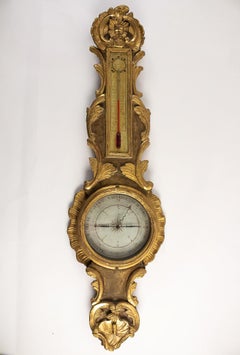 By Moreau, French Louis XV Period Decorative Barometer-Thermometer, circa 1770
