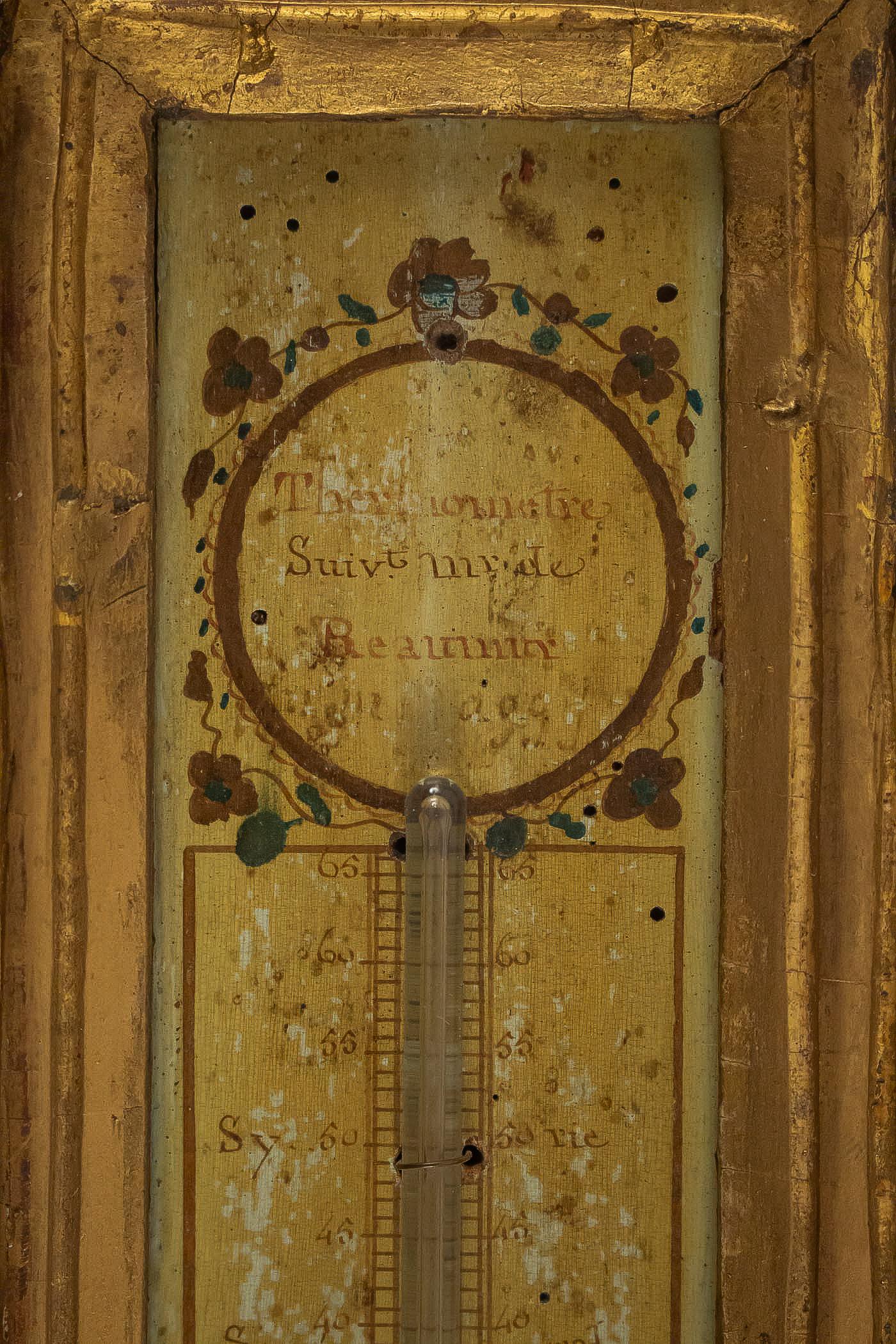 18th Century By Moreau, French Louis XV Period Decorative Barometer-Thermometer, circa 1770