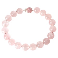 By Noblesse Oblige Studio 22.5mm Madagascar Ice Rose Quartz Necklace