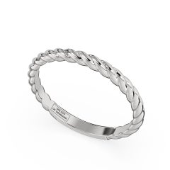 BY ORDER: Twisted Band Ring in 18 Karat White Gold, Yellow Gold, Rose Gold