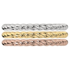 BY ORDER: Twisted Band Ring in 18 Karat White Gold, Yellow Gold, Rose Gold