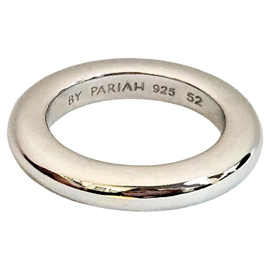 Pre-owned By Pariah Solid Sterling Silver Sculptural Band Ring, Eu 52 / Us Size 6, 8.02g In Multi