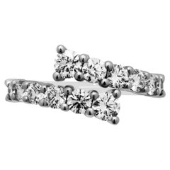 By Pass Ring with Diamonds