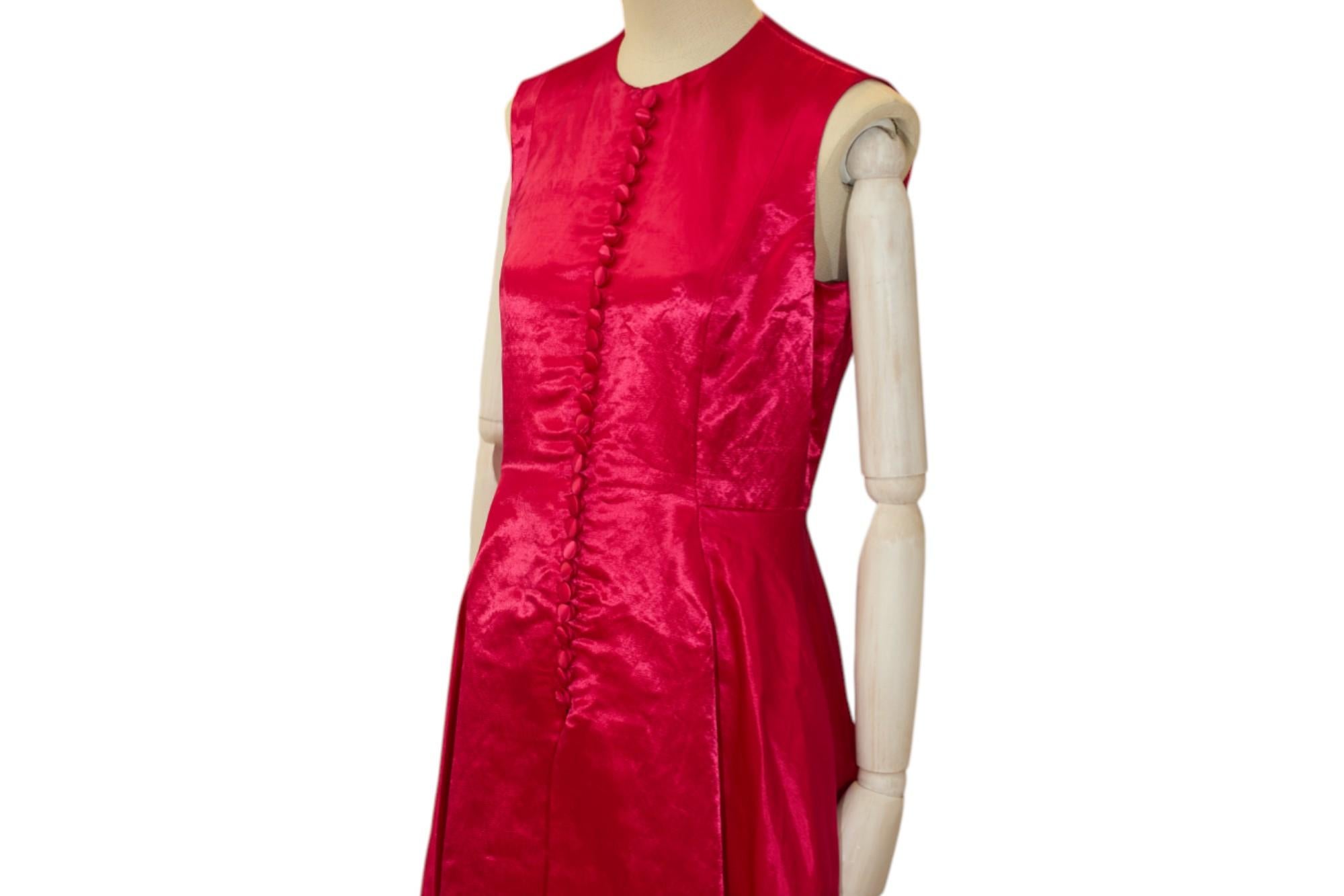 di Raf Simons P/E 2015 Abito Gilet Rosa Profondo in vendita 6