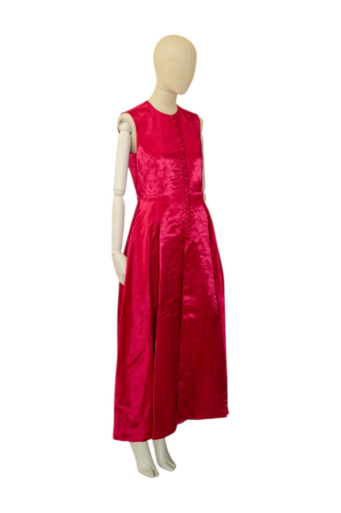 Donna di Raf Simons P/E 2015 Abito Gilet Rosa Profondo in vendita