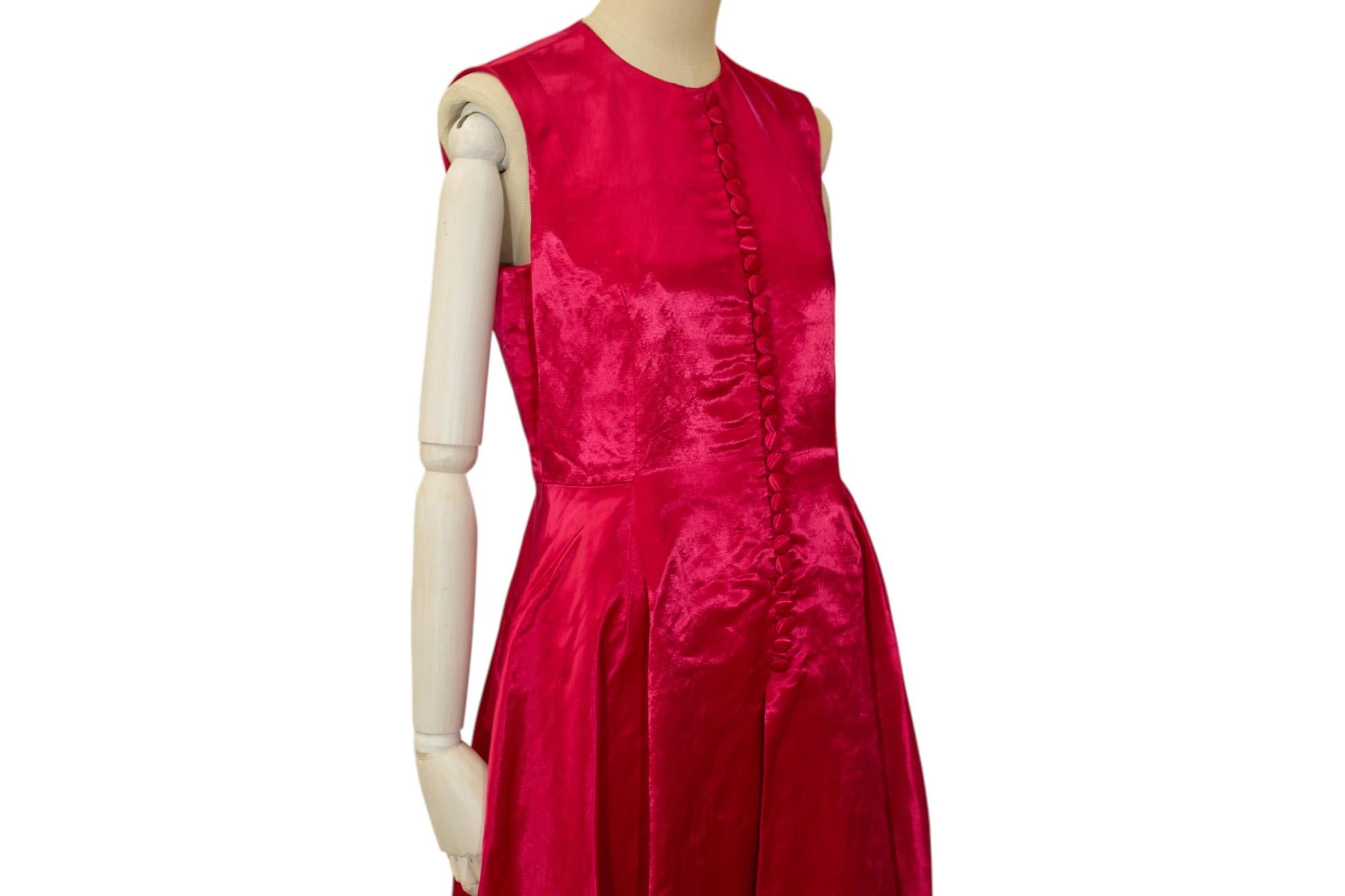 di Raf Simons P/E 2015 Abito Gilet Rosa Profondo in vendita 1
