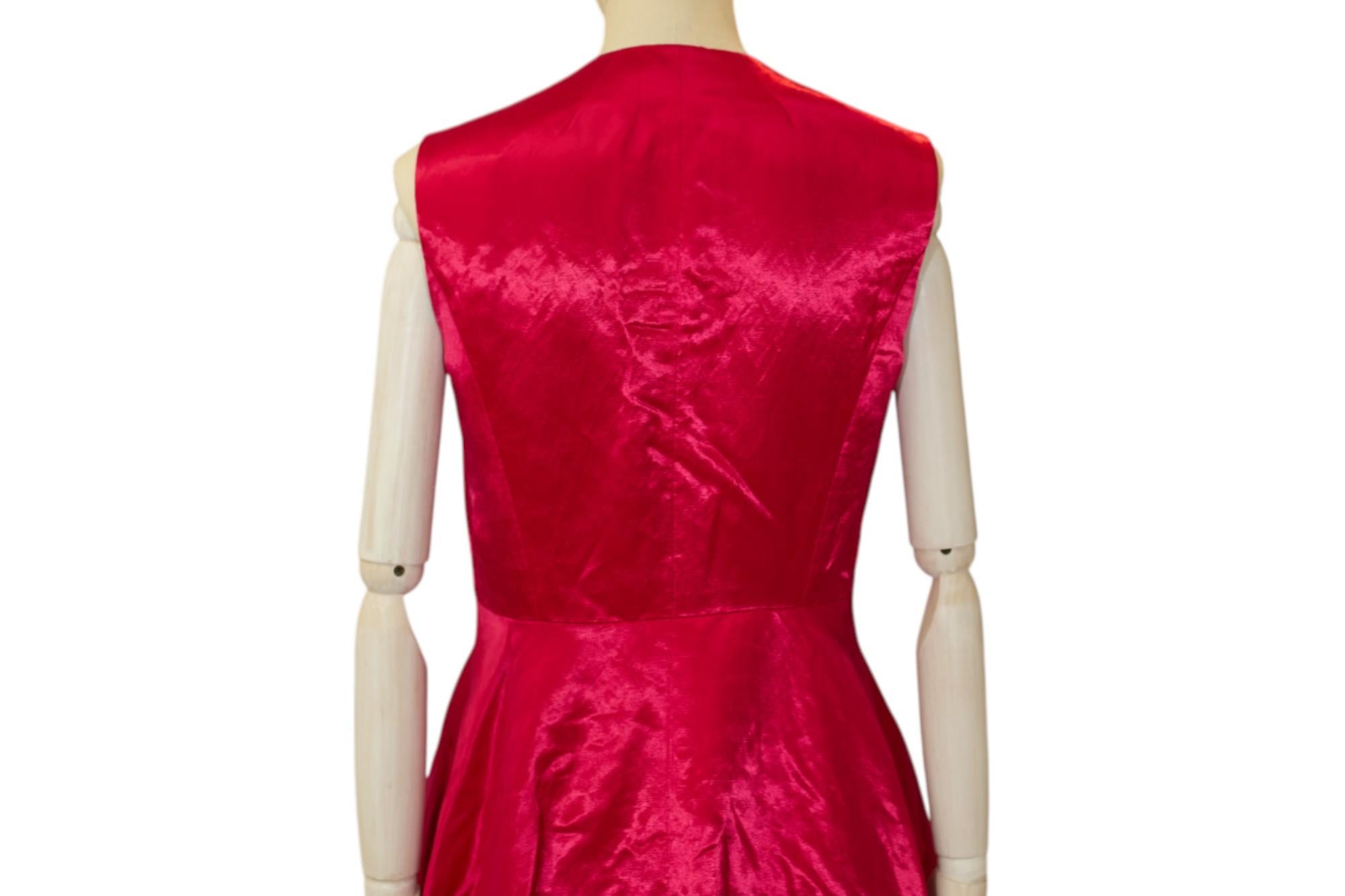 di Raf Simons P/E 2015 Abito Gilet Rosa Profondo in vendita 3