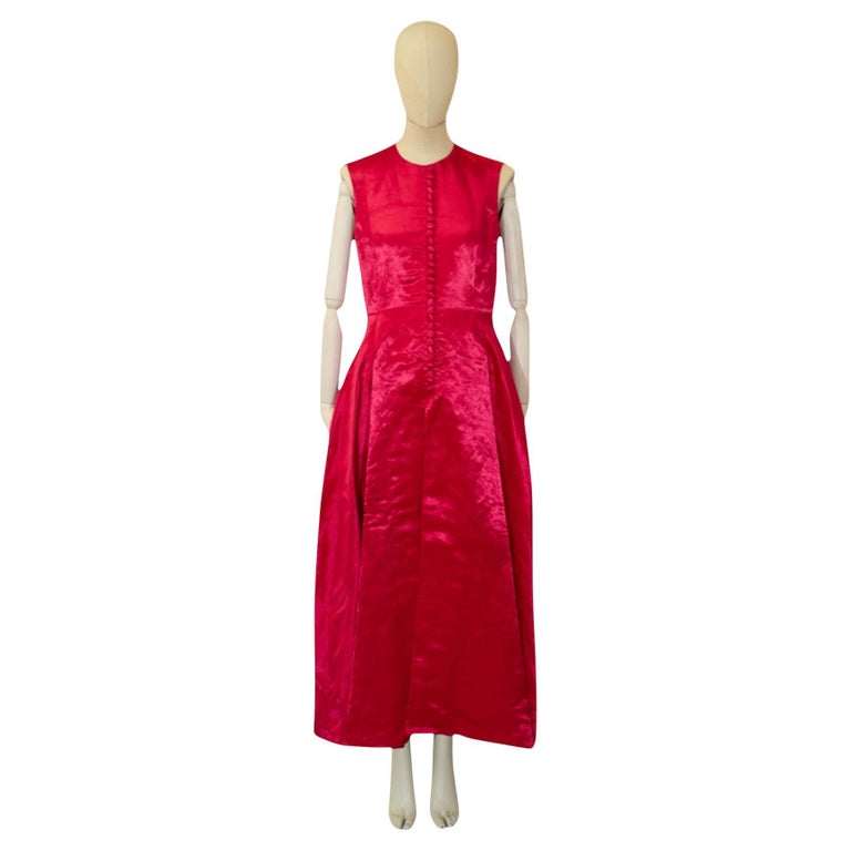 by Raf Simons S/S 2015 Deep Pink Gilet Dress For Sale at 1stDibs