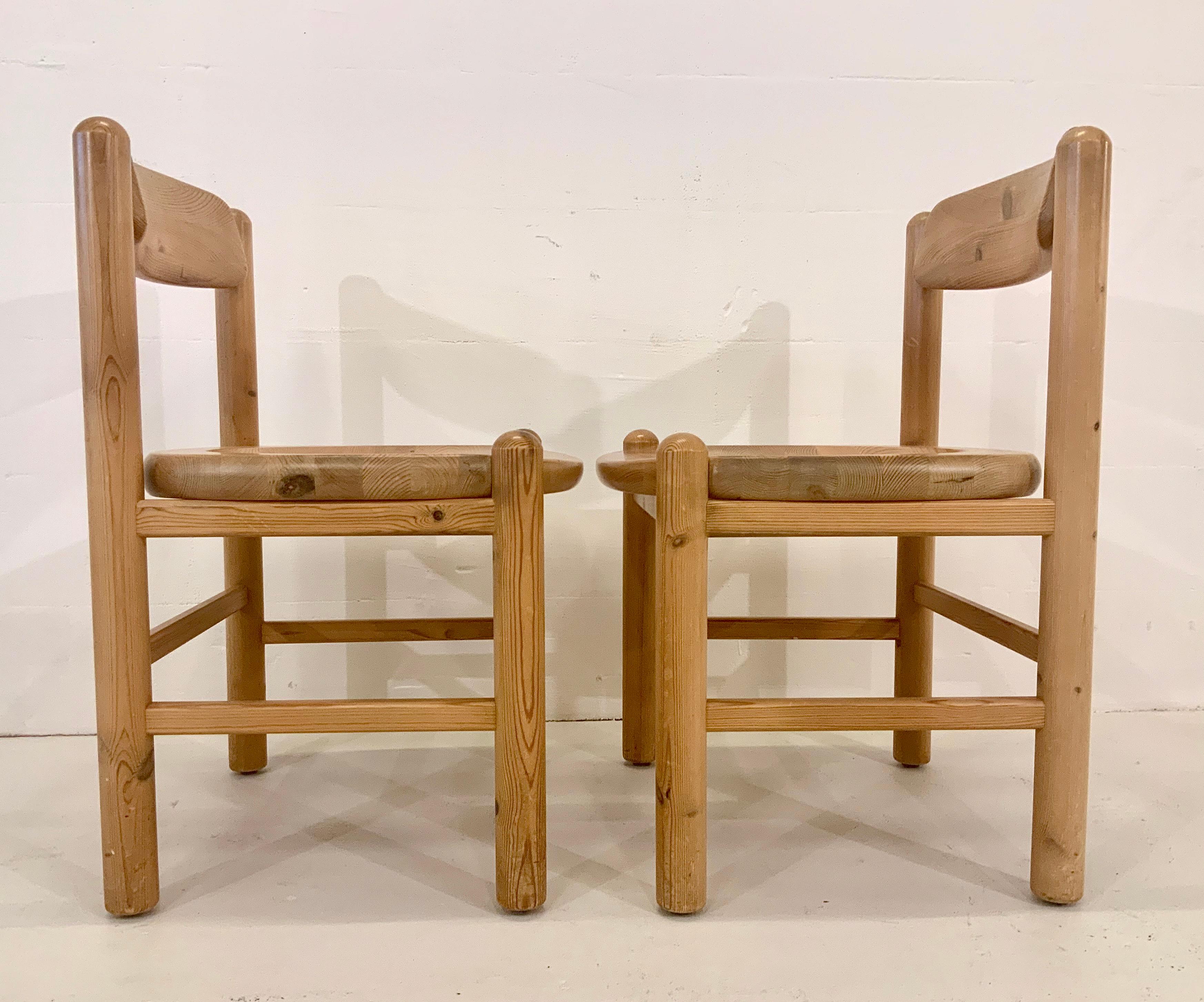 By Rainer Daumiller Danish Modern Solid Pine Wood Dining Chairs, 1960s, Set of 6 For Sale 4