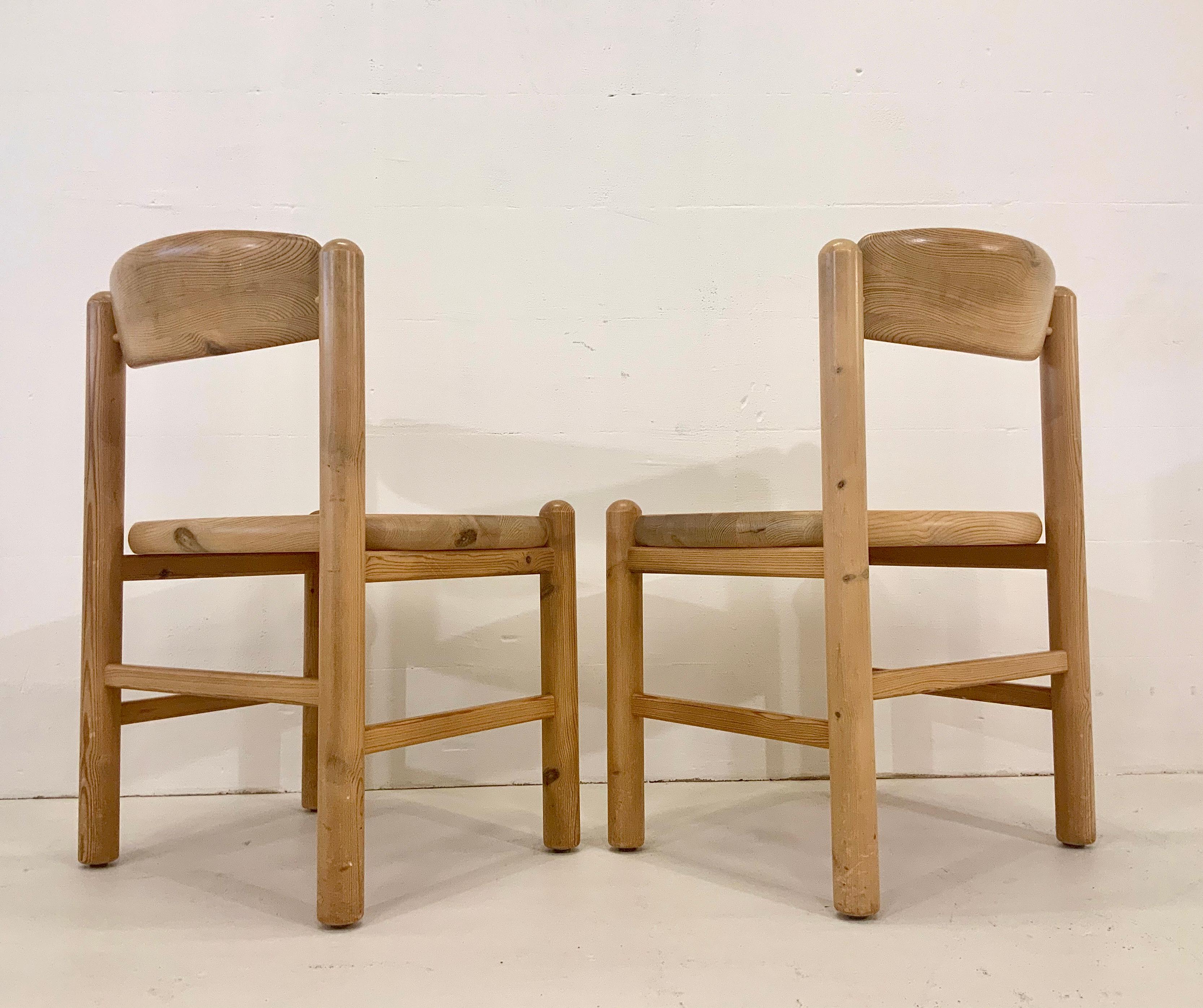 By Rainer Daumiller Danish Modern Solid Pine Wood Dining Chairs, 1960s, Set of 6 For Sale 5