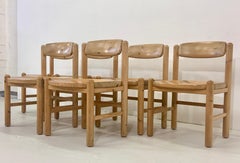 By Rainer Daumiller Danish Modern Solid Pine Wood Dining Chairs, 1960s, Set of 6