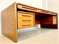 By Svend Dyrlund Santos Rosewood Executive Midcentury Danish Modern Desk, 1960s