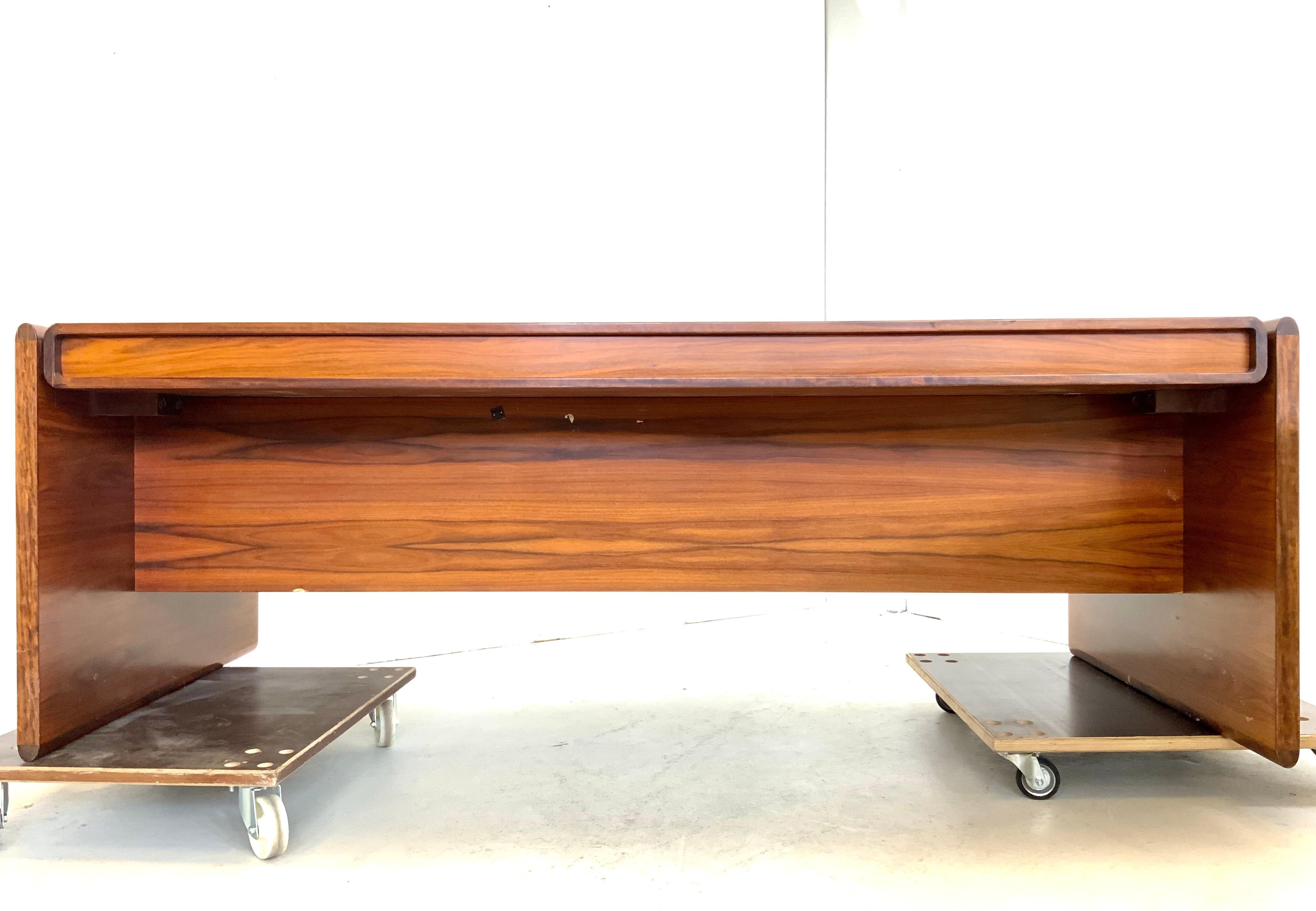 By Svend Dyrlund Santos Rosewood Executive Midcentury Danish Modern Desk, 1960s For Sale 2