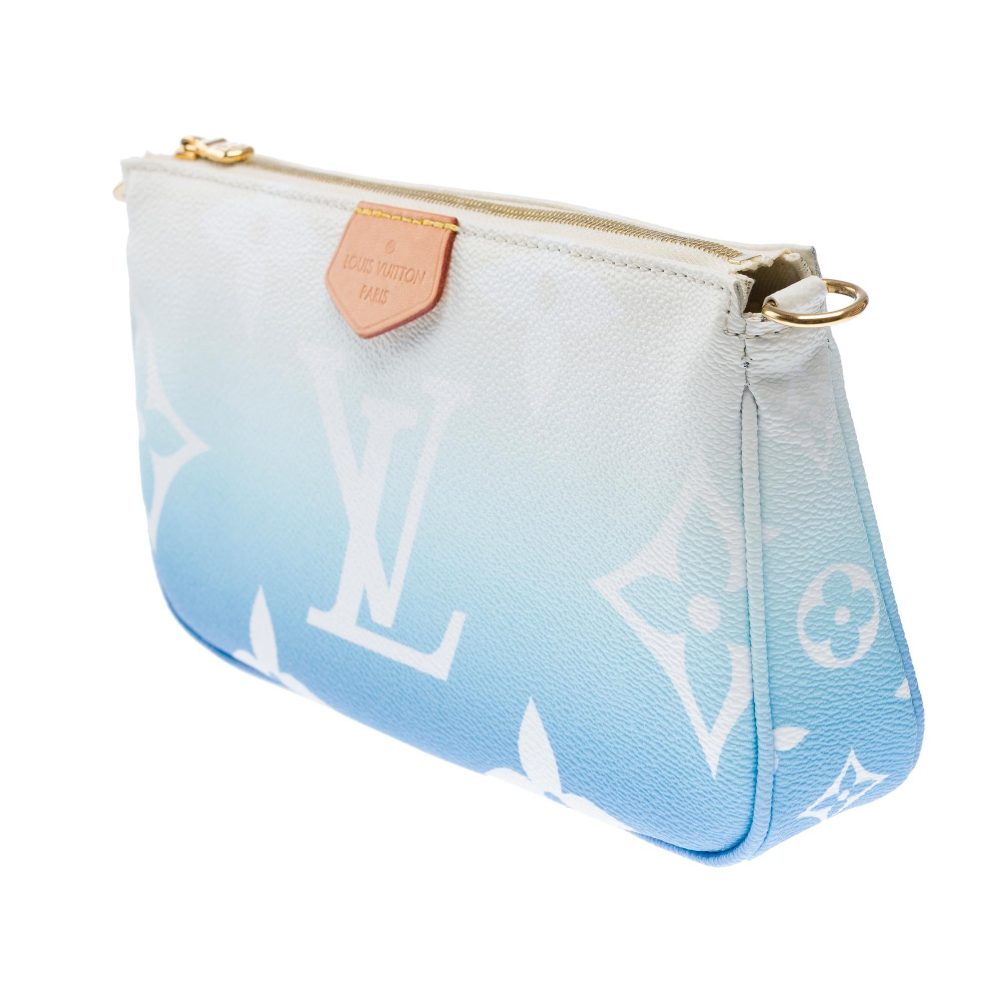 By the Pool Louis Vuitton Multi-Pochette shoulder bag in Blue canvas, GHW For Sale 7