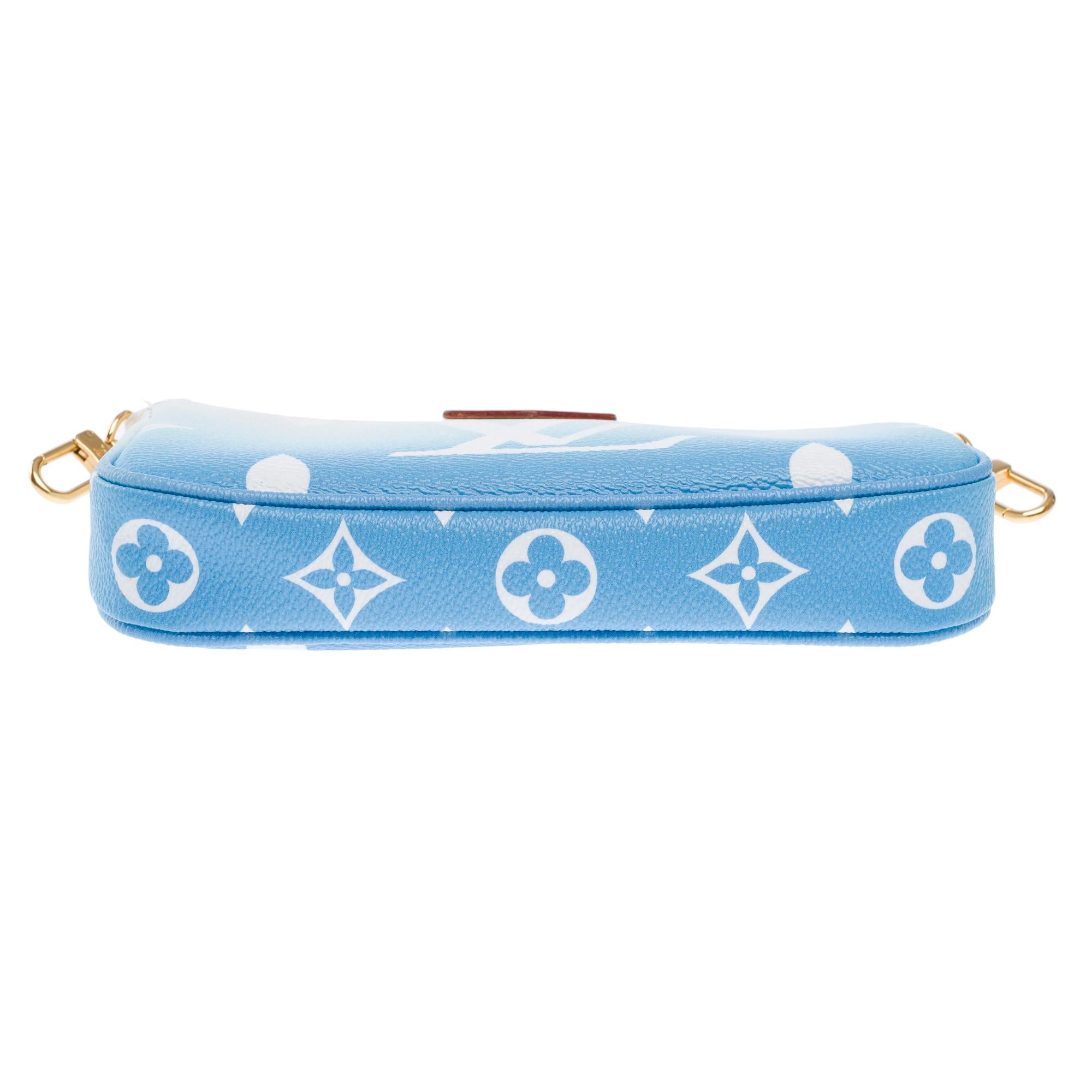 By the Pool Louis Vuitton Multi-Pochette shoulder bag in Blue canvas, GHW For Sale 15