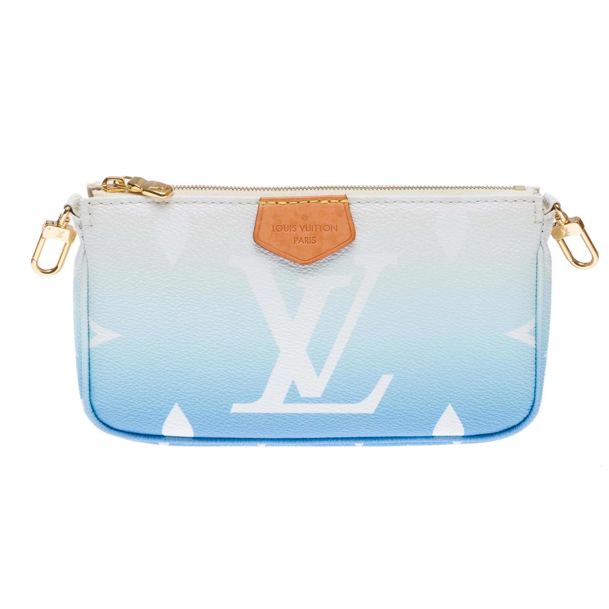 Women's or Men's By the Pool Louis Vuitton Multi-Pochette shoulder bag in Blue canvas, GHW For Sale