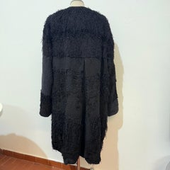 By Walid London Black Fringed Coat Size S