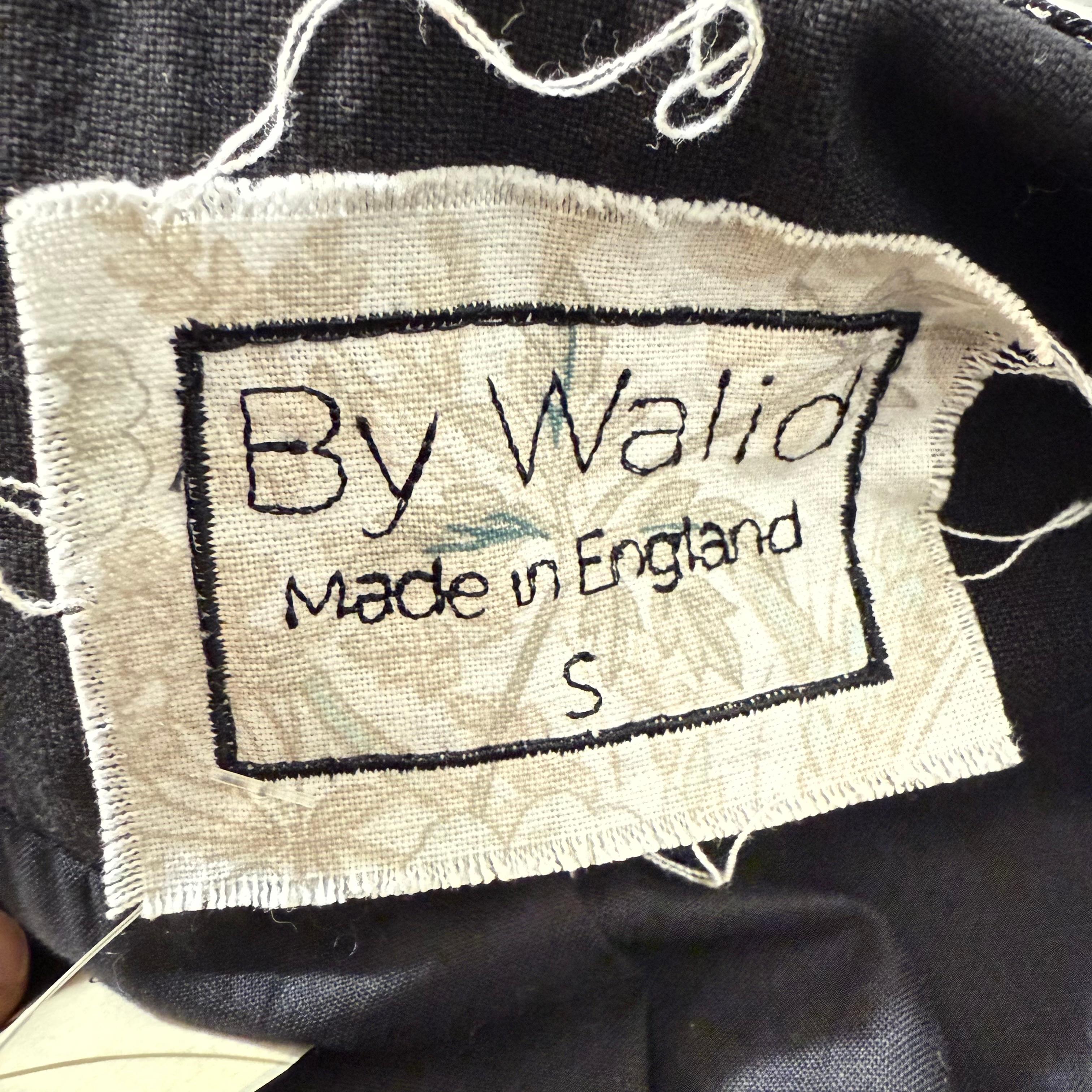 By Walid London Manteau noir à franges Taille S en vente 1