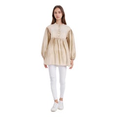 By Walid Silk Peplum Shirt